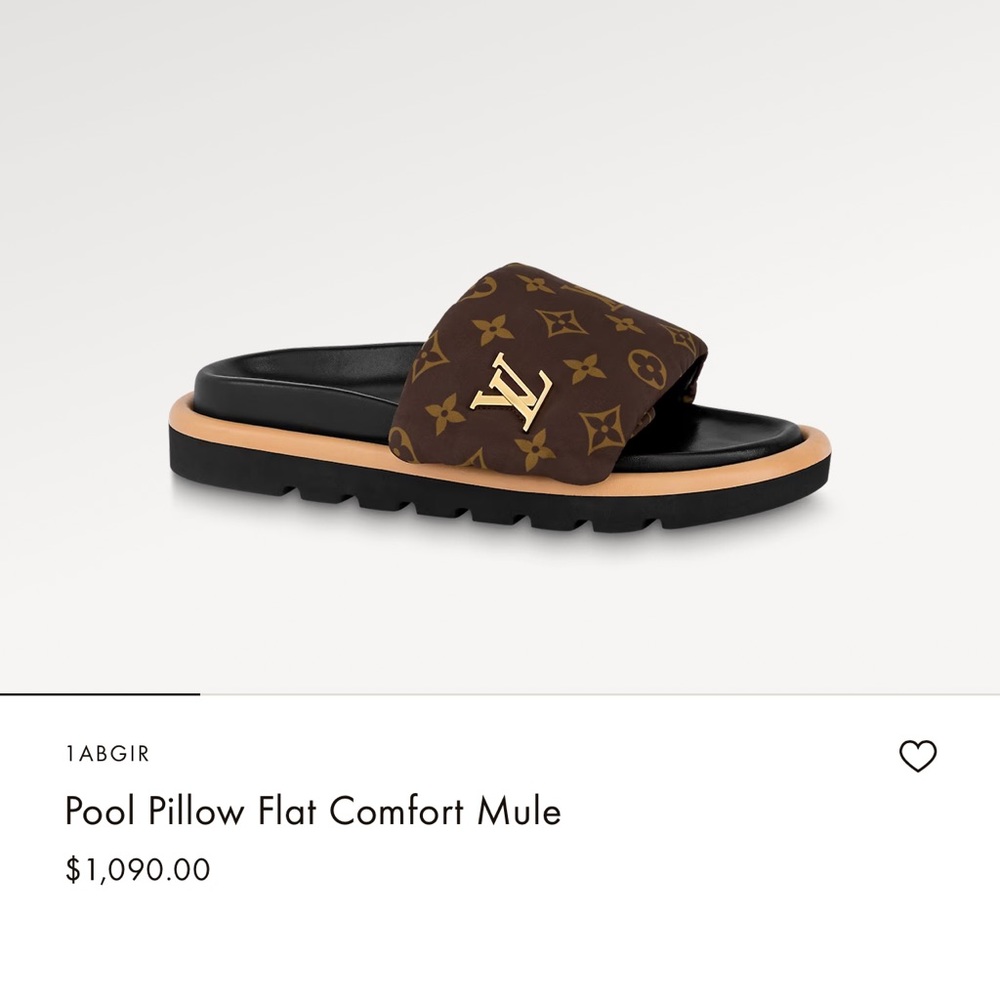 100% Authentic 2022 Louis Vuitton Pool Pillow Flat Comfort Mule
